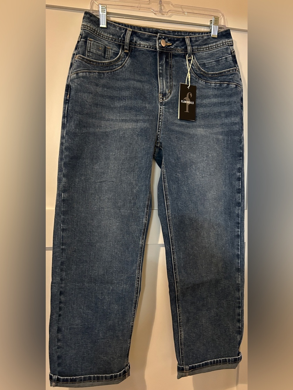 Flamingals cuff leg jeans. NWT